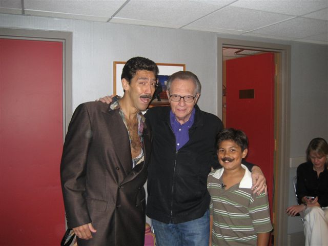 Comedian Bill Santiago and Larry King